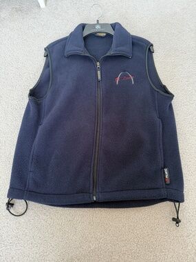 Vintage 90s Woolrich Polartec Vest Medium Navy St. Louis Arch Logo Unisex